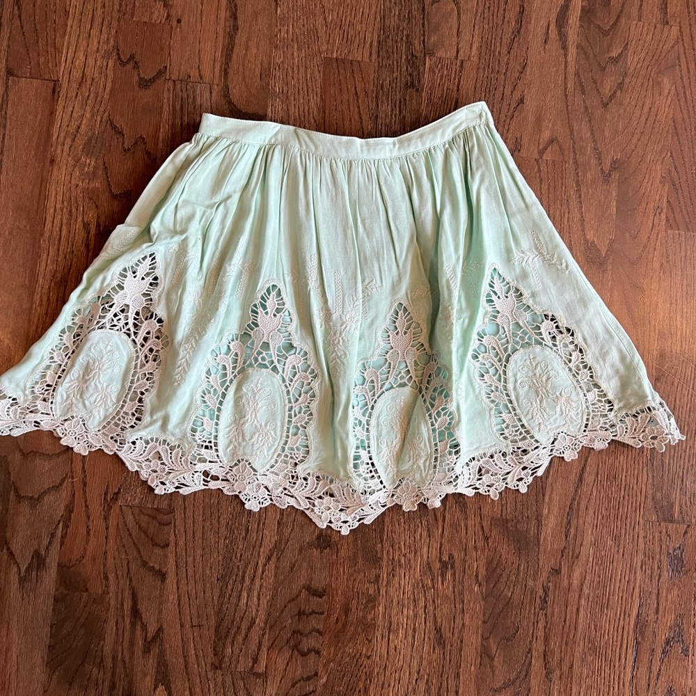 Blue mini skirt